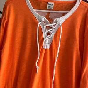 PINK Victoria's Secret Orange Long Sleeve Tee